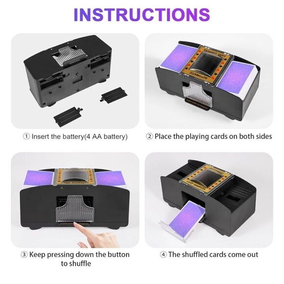 NEW Automatic Card Shuffler 2 Deck Home Game - Picture 3 of 6